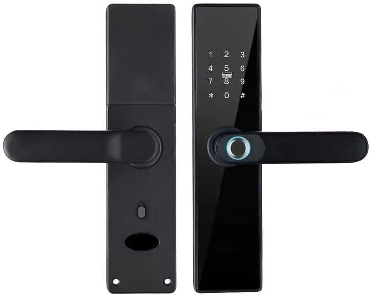 Fechadura de Porta Inteligente Digital Eletrônica de Embutir H4 Wifi Compatível com App Tuya Desbloqueio por Biometria, Senha, Cartão, Chave e Remotamente pelo App – Preta – Vale a pena?